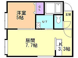 エミネンス宮の沢 1LDKの間取図画像