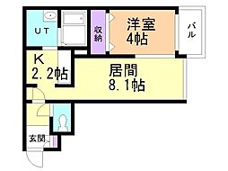 ハウスオブマーキス 1LDKの間取図画像