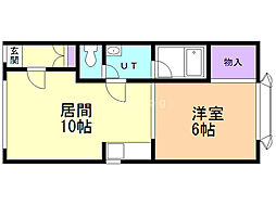 アバンティ琴似 1LDKの間取図画像