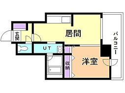 レジェンドコート琴似 1LDKの間取図画像