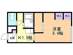 レオパレス921 1Kの間取図画像