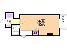 シティハウス琴似 ワンルームの間取図画像