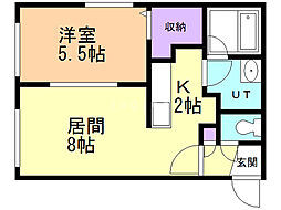 フィオリトゥーラ発寒 1LDKの間取図画像