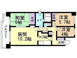 琴似パーク・マンション 3LDKの間取図画像