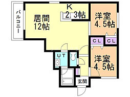 CASATRES8 2LDKの間取図画像
