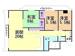 第2宏友ハイツ 3LDKの間取図画像