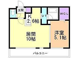 Jewel琴似 1LDKの間取図画像