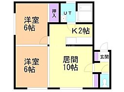 萌木5-2 2LDKの間取図画像
