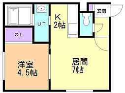 サンテラス手稲本町2 1LDKの間取図画像
