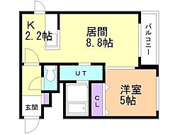 MTガーデン山の手 1LDKの間取図画像