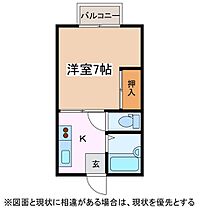 島崎ハイツ  ｜ 長野県松本市井川城２丁目（賃貸アパート1K・2階・23.14㎡） その2