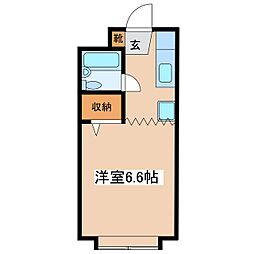 LIFE ONE NOMIZO 2階ワンルームの間取り