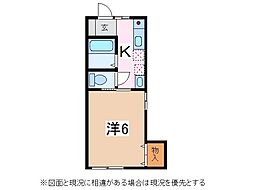 アーバンハウス深志 1Kの間取図画像