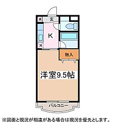 サンヒルズ高宮 1Kの間取図画像