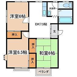 ETOILEソヤノA 3DKの間取図画像