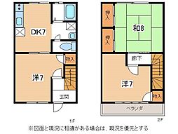 サンパレスオーシモN 3DKの間取図画像