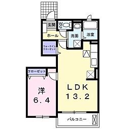 ブルーラグーン2 1LDKの間取図画像