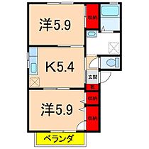 エスポワール秋桜A  ｜ 長野県飯田市座光寺（賃貸アパート2K・1階・42.72㎡） その2