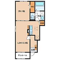 サニーエレガンスF 102 ｜ 長野県飯田市鼎一色259-1（賃貸アパート1LDK・1階・50.05㎡） その2