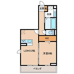 ジラソーレ雅 3階1LDKの間取り