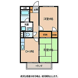 サープラスたちばな2 2DKの間取図画像