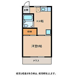 ハイツn 1DKの間取図画像