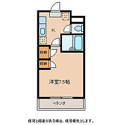 ウィロー村田屋 1Kの間取図画像