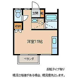 トップコート ワンルームの間取図画像