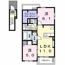 ヒルズポローニアA  ｜ 長野県須坂市大字米持682-1（賃貸アパート2LDK・2階・57.45㎡） その2