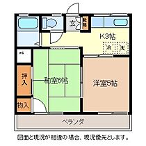 高野ハイツB棟  ｜ 長野県長野市豊野町豊野1363-2（賃貸アパート2K・1階・34.00㎡） その2