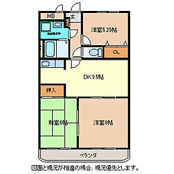 JR飯山線 信濃浅野駅 徒歩11分の賃貸マンション 1階3DKの間取り