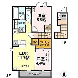 メゾン春陽 2LDKの間取図画像