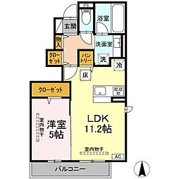 メゾン春陽 1LDKの間取図画像