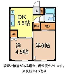 ハイツM&K 2Kの間取図画像