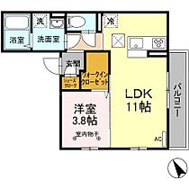 トリシア  ｜ 長野県長野市大字鶴賀484-5（賃貸アパート1LDK・1階・37.64㎡） その2