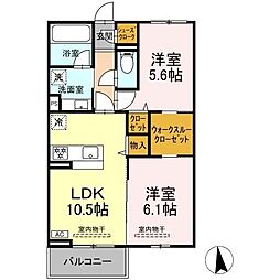 Garden蔵 2LDKの間取図画像