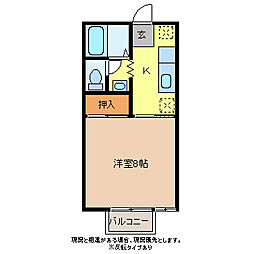 ハイツユニバース 1Kの間取図画像