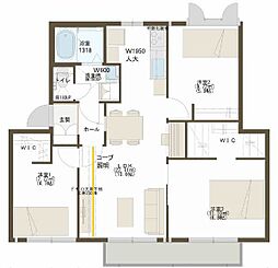 フレグランス来夢 3LDKの間取図画像