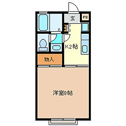 メゾン528 1Kの間取図画像