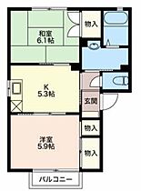 フレグランス栄B  ｜ 長野県駒ヶ根市赤穂（賃貸アパート2K・1階・42.48㎡） その2