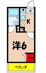 JR飯田線 駒ケ根駅 3.6kmの賃貸マンション 3階1Kの間取り