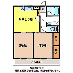 skyマンション 2DKの間取図画像