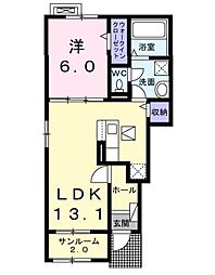 SPRING HILL A 1LDKの間取図画像