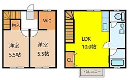 アップルヴィレッジ2 2LDKの間取図画像