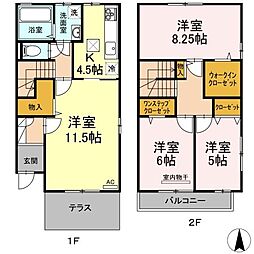 グランモア緑ヶ丘 2階4Kの間取り