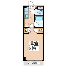 ドミール緑が丘 1Kの間取図画像