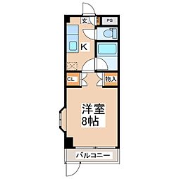 さくら小径 1Kの間取図画像