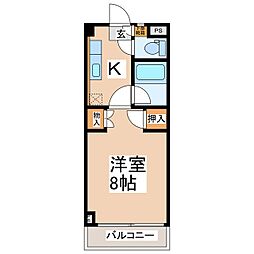 GREENCOAT・C 1Kの間取図画像