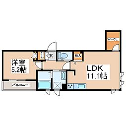 グランサンク天神 1SLDKの間取図画像