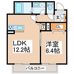 LeCielR 1LDKの間取図画像